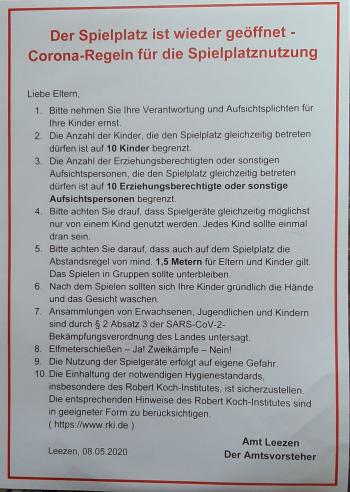 Bild: Spielplatz gesperrt